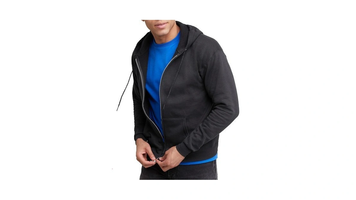 Hanes Mens Hoodie, Ecosmart Fleece Full-zip Zip-up Hooded Sweatshirt For