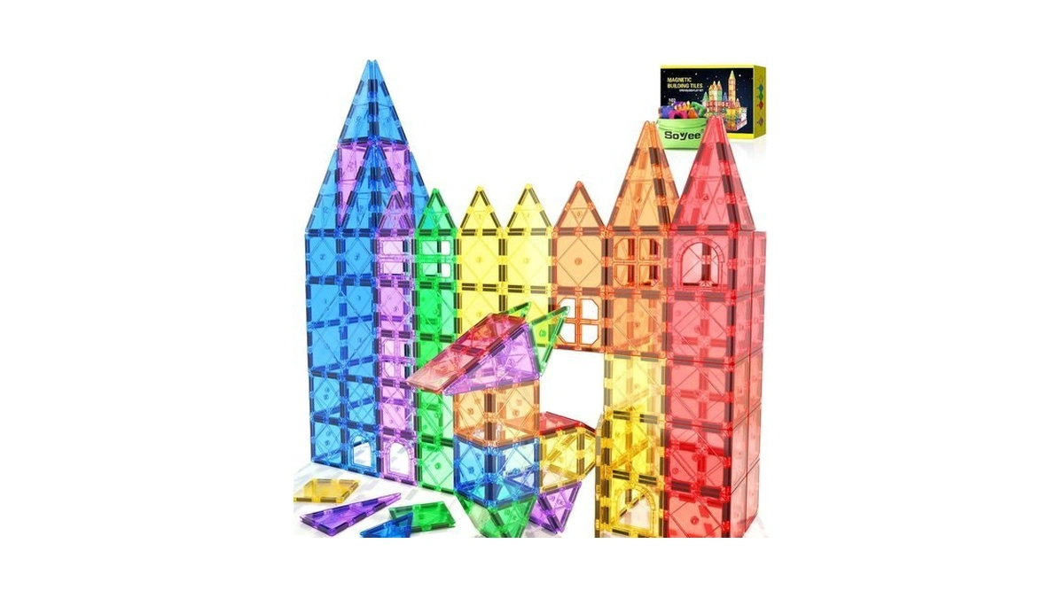 102pcs Magnetic Tiles Magnetic Building Blocks Toys For Boys Girls