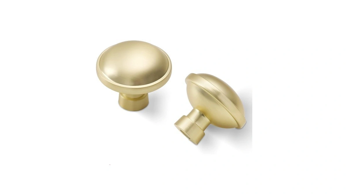 Bukobyhe 10 Pack Kitchen Cabinet Knobs Brushed Brass Cabinet Knobs