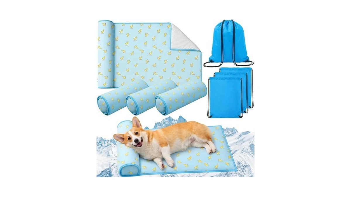 Doublefill 4 Pack Cooling Pet Mat 15.7" X 23.6" Cool