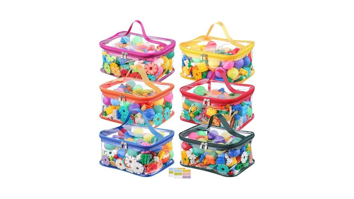 Amazon : 6 Pack Clear Toy Storage Bags, Pvc Water