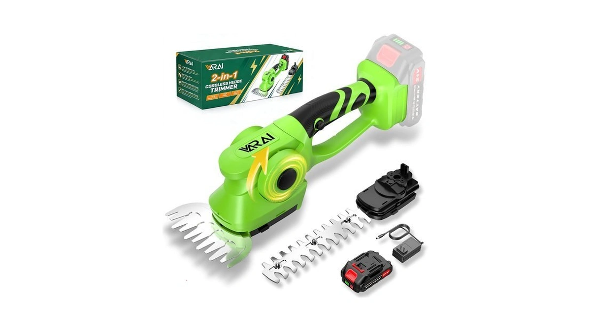 Cordless Hedge Trimmer, Professional Bush Trimmer With Sharp Dual Blades,
