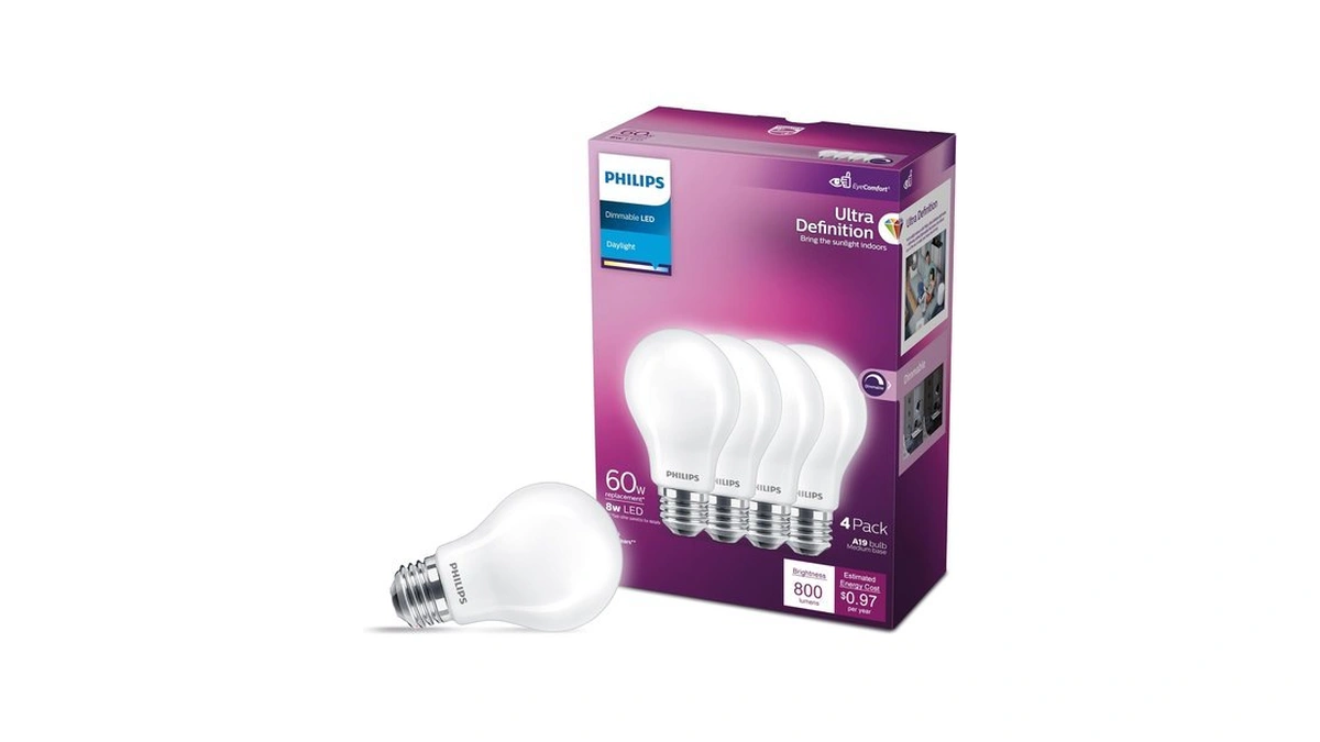 Philips Led Ultra Definition Daylight Light Bulbs, 4-pack