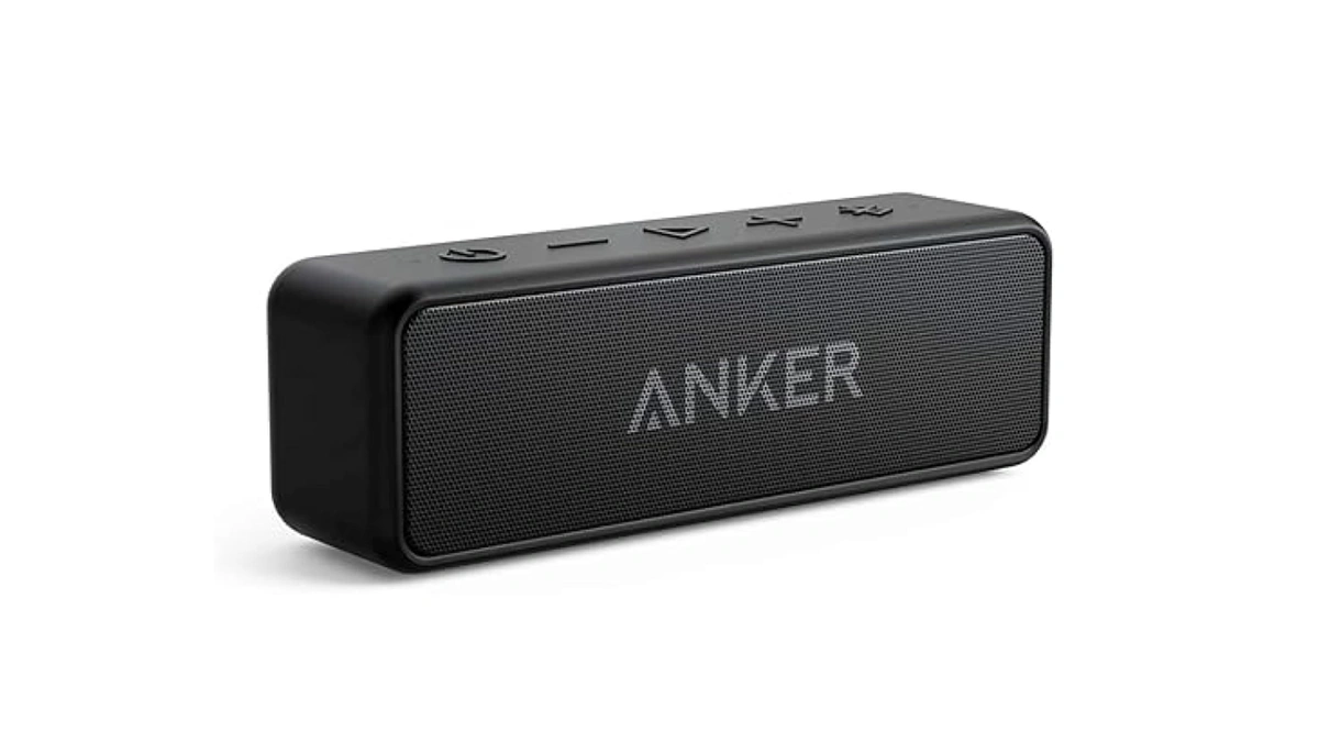 Anker Soundcore 2 Portable Bluetooth Speaker, Stereo Sound, Ipx7