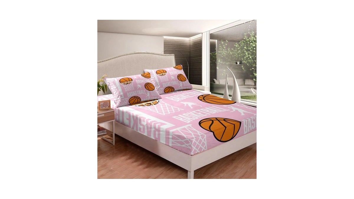 Feelyou Basketball Bedding Sheets Sheet Set Full For Kids Teens