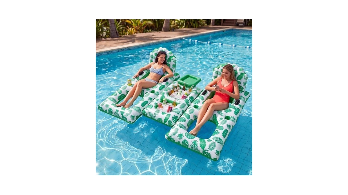 Hungdao 2 Person Inflatable Pool Float Lounge Adult With Cooler