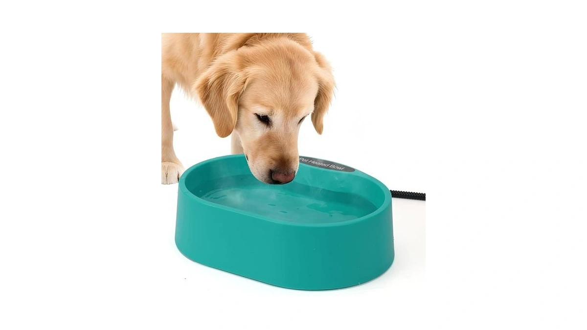 Yeatruojeet 125 Oz/3.7l Heated Water Bowl, Large Heated Dog Bowls