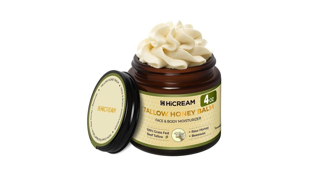 Hicream Beef Tallow For Skin, Beef Tallow And Honey Balm,