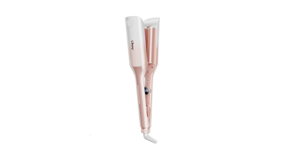 Ukey Hair Crimper Waver For Women 3 Barrel Curling Iron