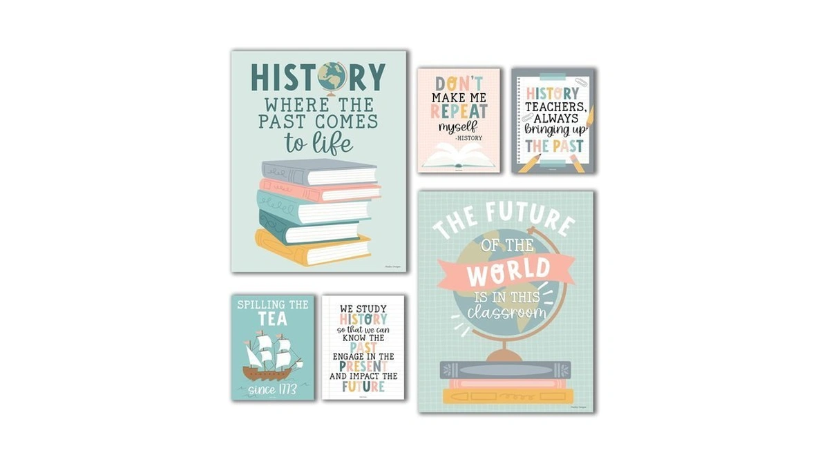 6 Social Studies Classroom Decoration – World History Wall Art