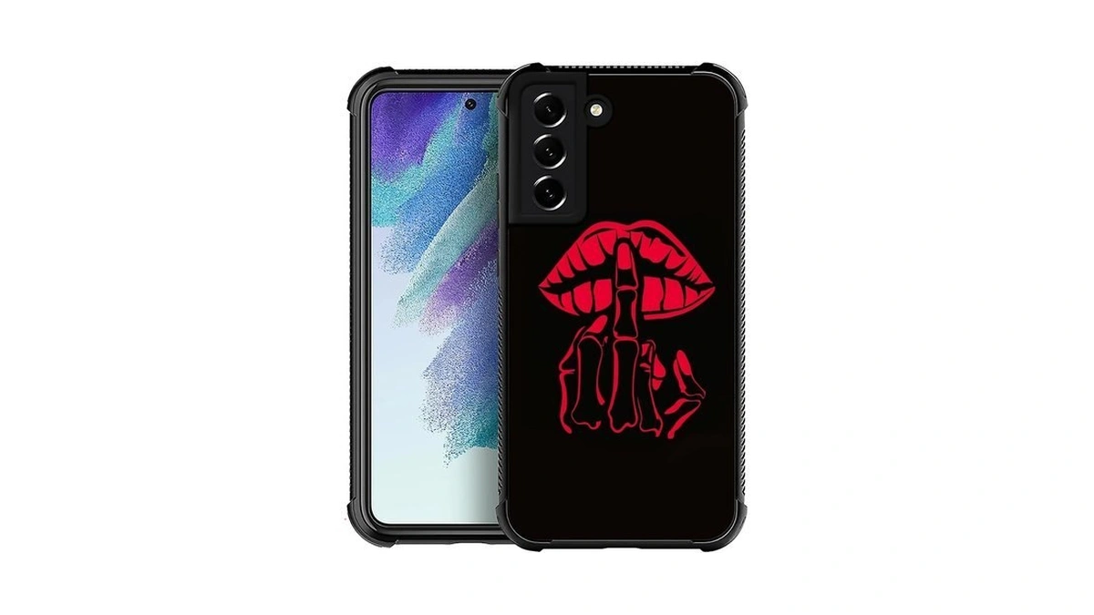 Wankblc For Samsung Galaxy S22 Plus Case, Red Lip Temptation
