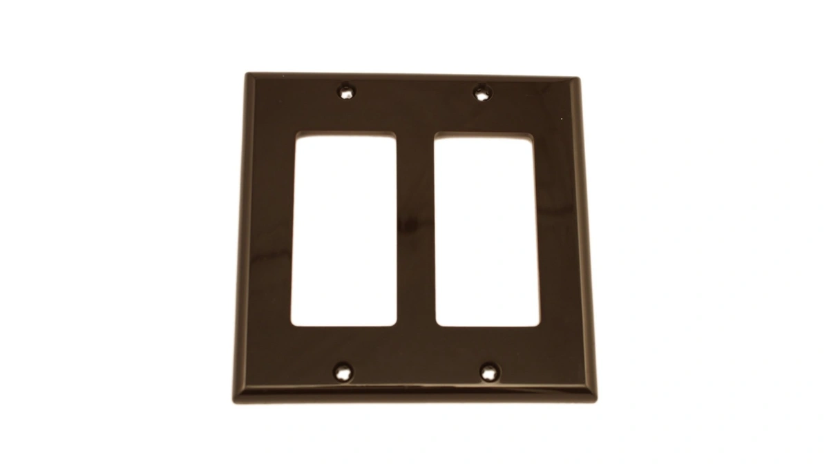 Leviton 2-gang Decora/gfci Device Wallplate, Standard Size, Thermoplastic Nylon, 80409-n,