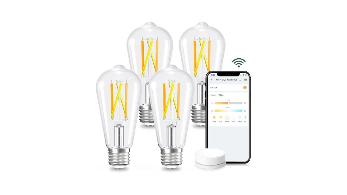 Linkind Smart Edison Light Bulb, St19 (58) Vintage Bulb, 4