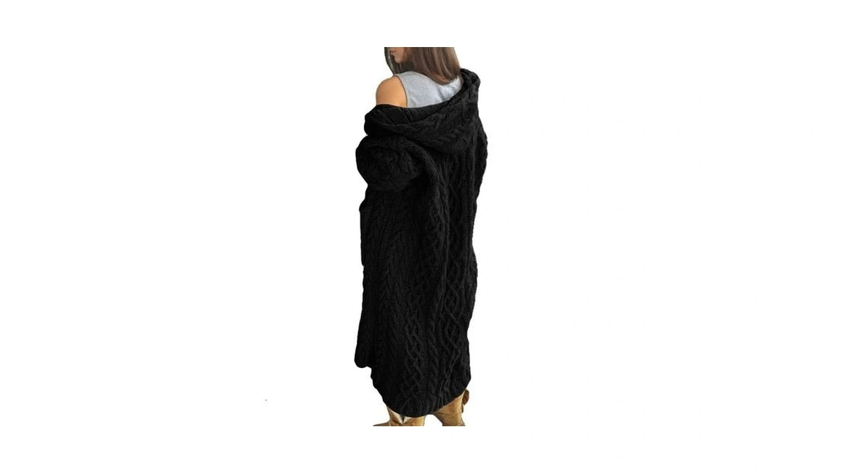 Niubia Womens Casual Long Sleeve Open Cardigan Warm Hooded Outwear