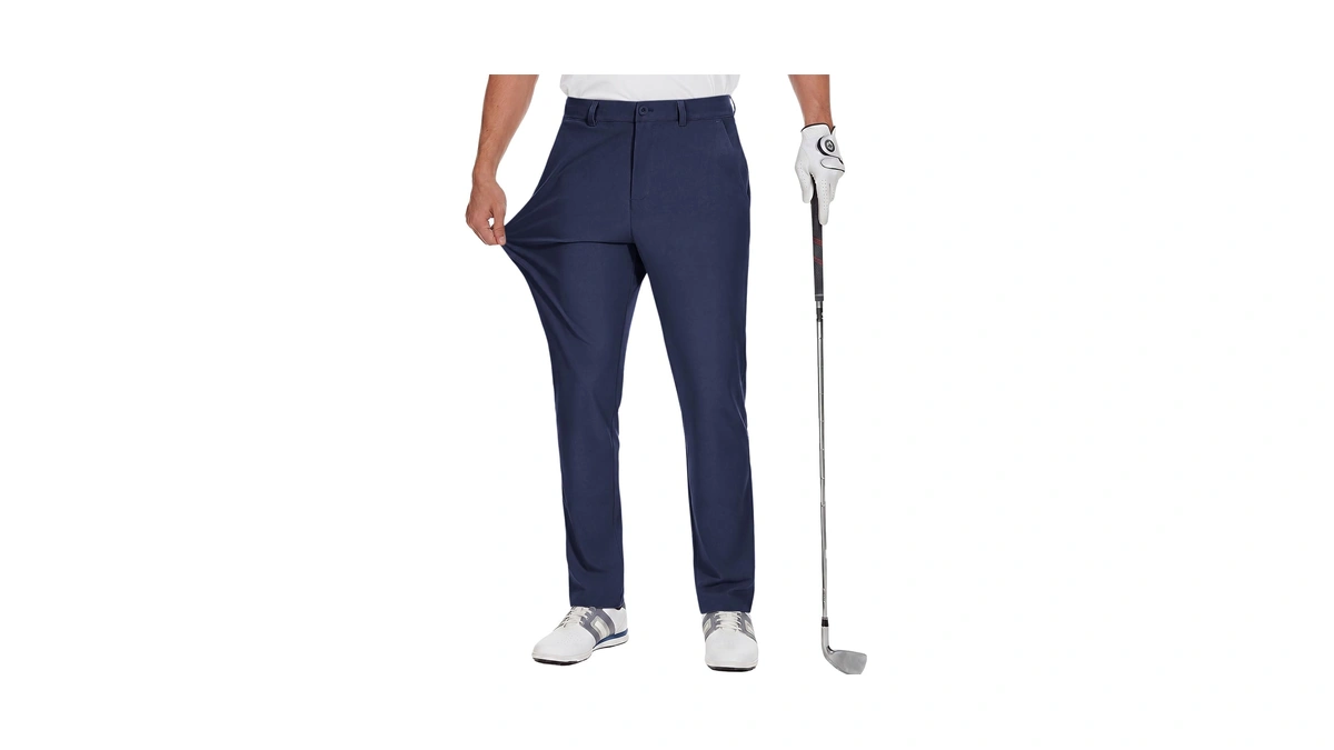 Runcati Mens Golf Pants Stretch Dress Work Pants Casual Slacks