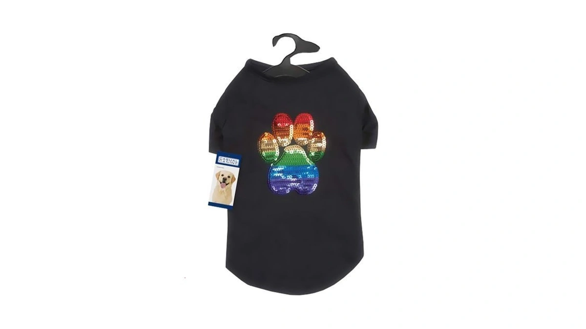 Casual Canine Puppy Pride Sequin Upf40 Tee Shirt For Dogs,