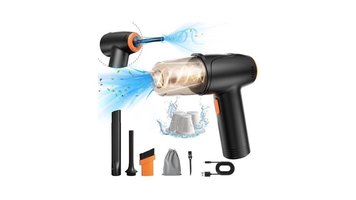 Tbcr Handheld Car Vacuum Cleaner Cordless, 9000pa Vacuum And Air