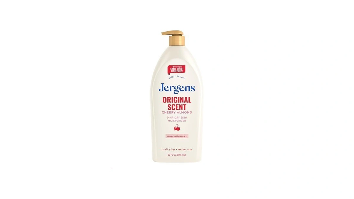 Jergens Cherry Almond Hand & Body Lotion, Dry Skin, 32
