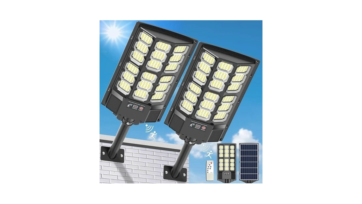 Mutois Waterproof Solar Street Lights With Motion Sensor And Remote