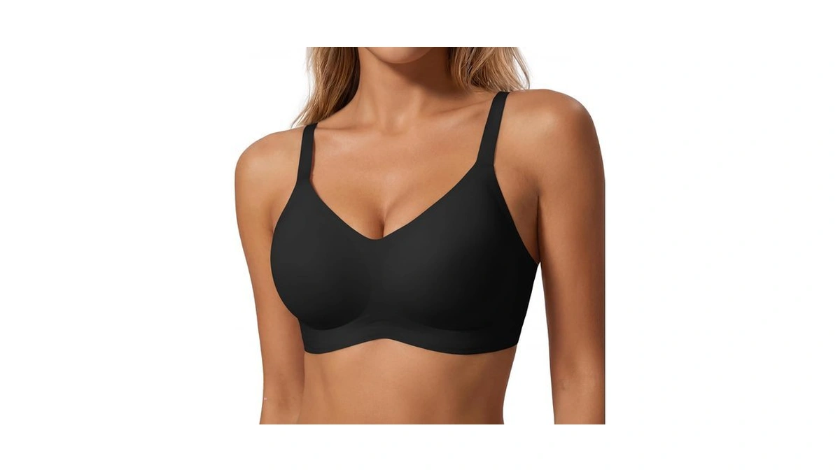 Luckmeey Jelly Wireless Bras For Women Push Up Plunge Supportive