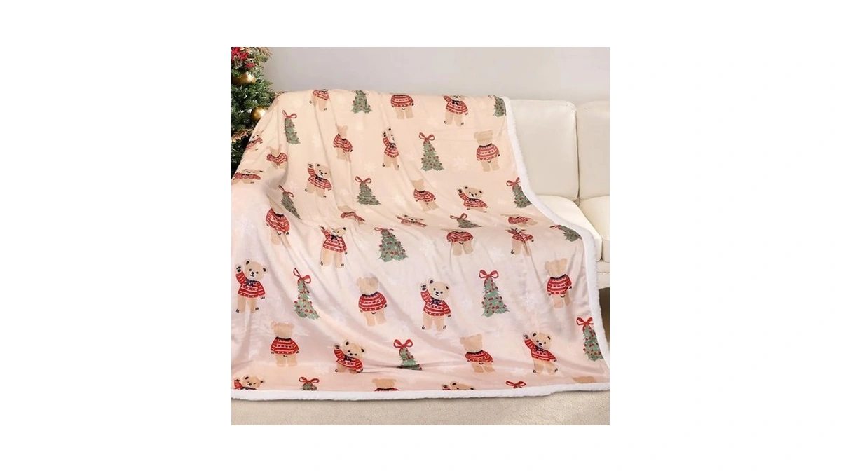 Amazon coupon: Gogreen Christmas Sherpa Fleece Twin Bla