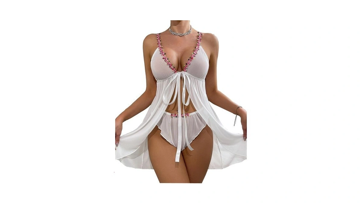 Amazon code: Women Sexy Lingerie Floral Lace Babydoll