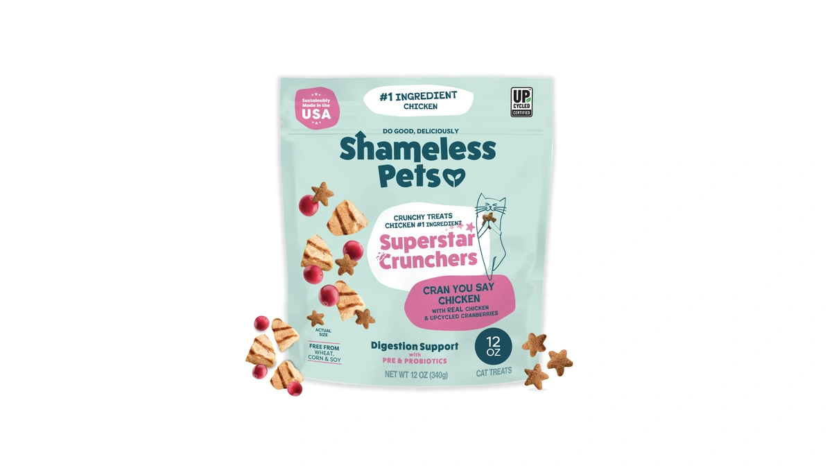 Shameless Pets Cran You Say Chicken Crunchy Cat Treats, 12