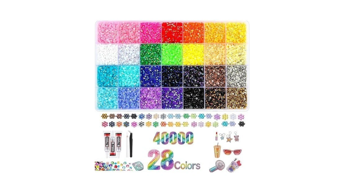 Amazon code: Ylpartcher 40000pcs 28 Colors Jelly Resi