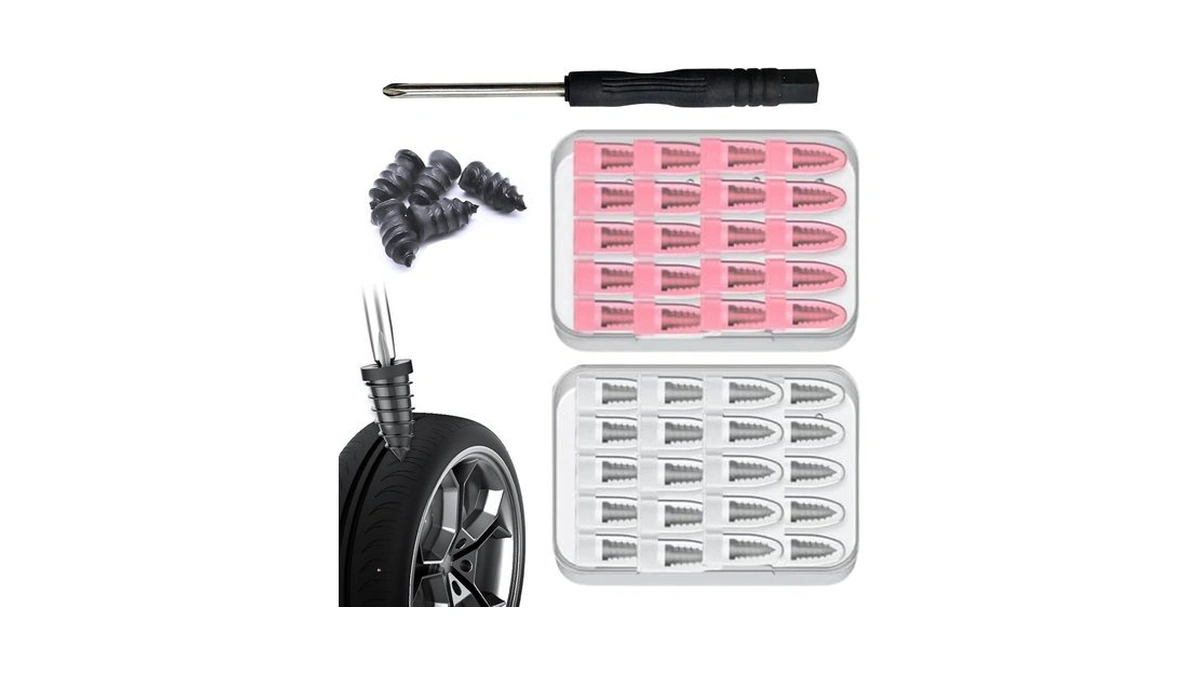 Rewjug 20/40/80 Pcs Tire Repair Rubber Nails Kit With 2