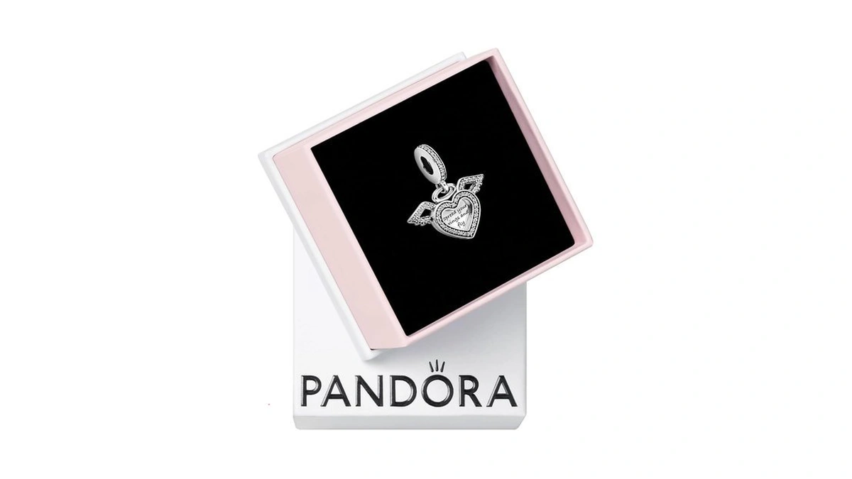 Pandora Hearts & Angel Wings Dangle Charm
