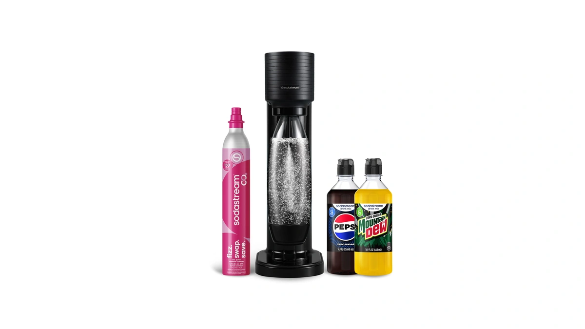 Sodastream Gaia Sparkling Water Maker Bundle, Black