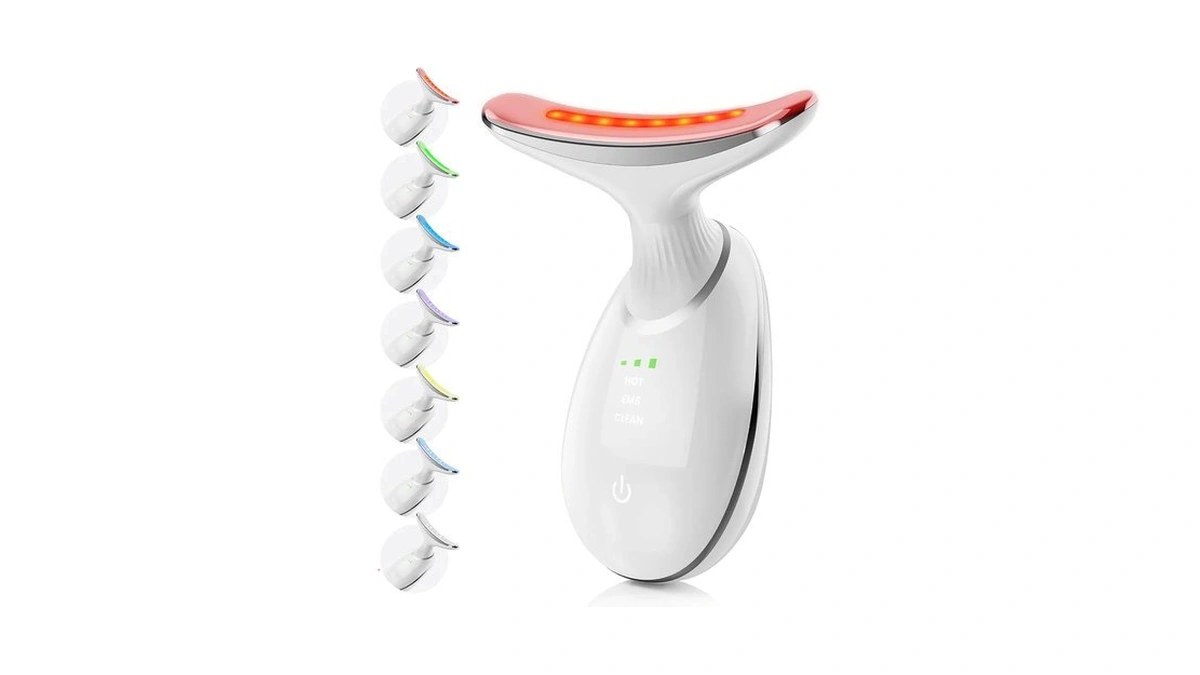 Face And Neck Massager, Portable Red Light Therapy For Face,
