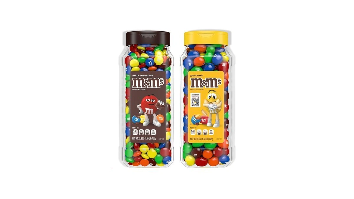 M&m's Milk Chocolate And Peanut Bulk Candy Jars, Assorted Chocolate