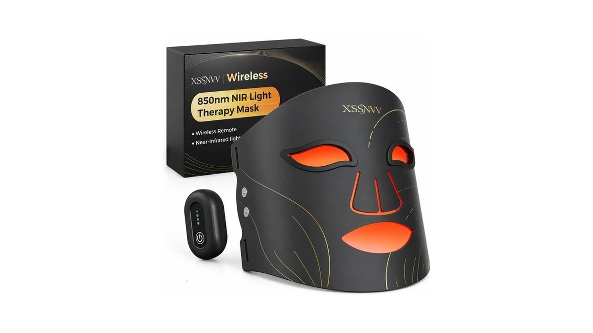 Xssnvv Red Light Therapy Mask For Face, Wireless Led Face