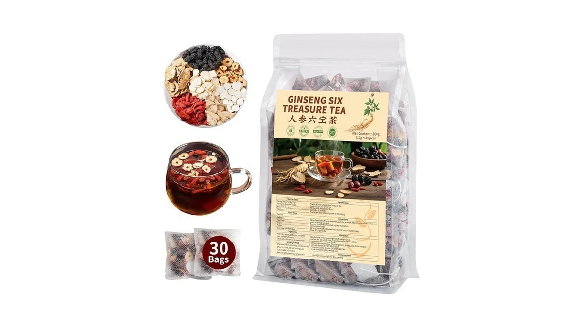 Kidney Tea Formula Ginseng Six Treasure Tea Bag For Cleanse