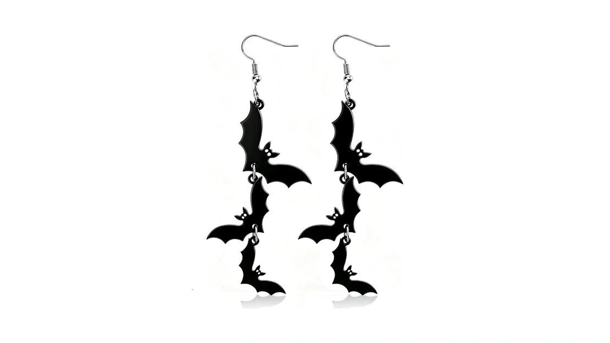Punk Halloween Earrings Skeleton Skull Dangle Pumpkin Bat Spider Terror