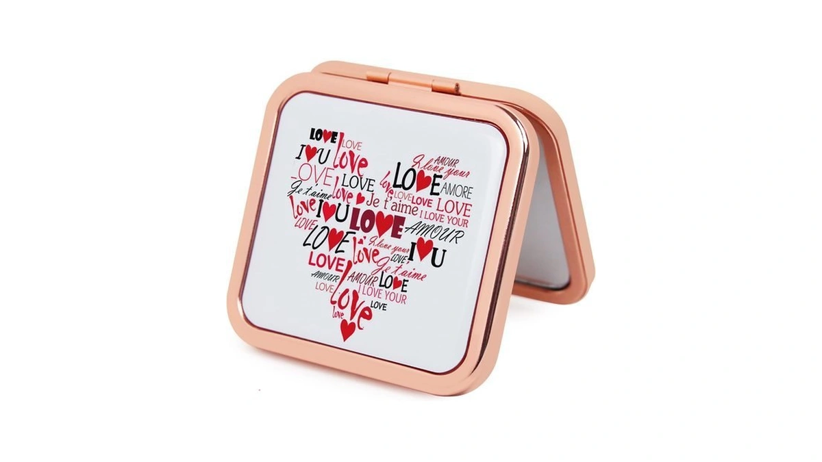 Glintz Compact Mirror For Women, Mini Pocket Travel Makeup Mirror,
