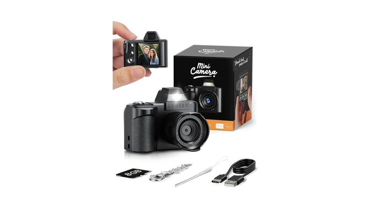 Mini Keychain Digital Camera,1080p Tiny Portable Camera With 4x Zoom,