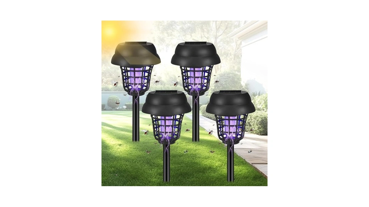 2026 Solar Bug Zapper Outdoor Waterproof,4 Pack Mosquito Zapper Repellent