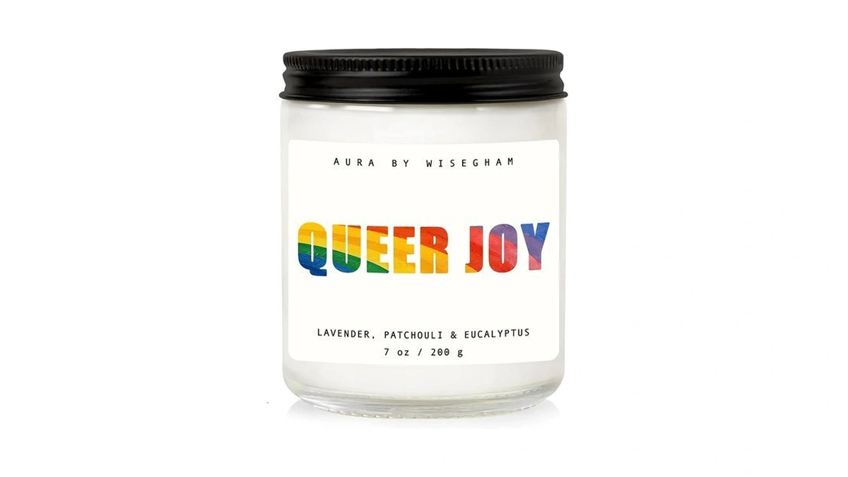 Wisegham Gay Pride Soy Candle - Lavender Scented Candle