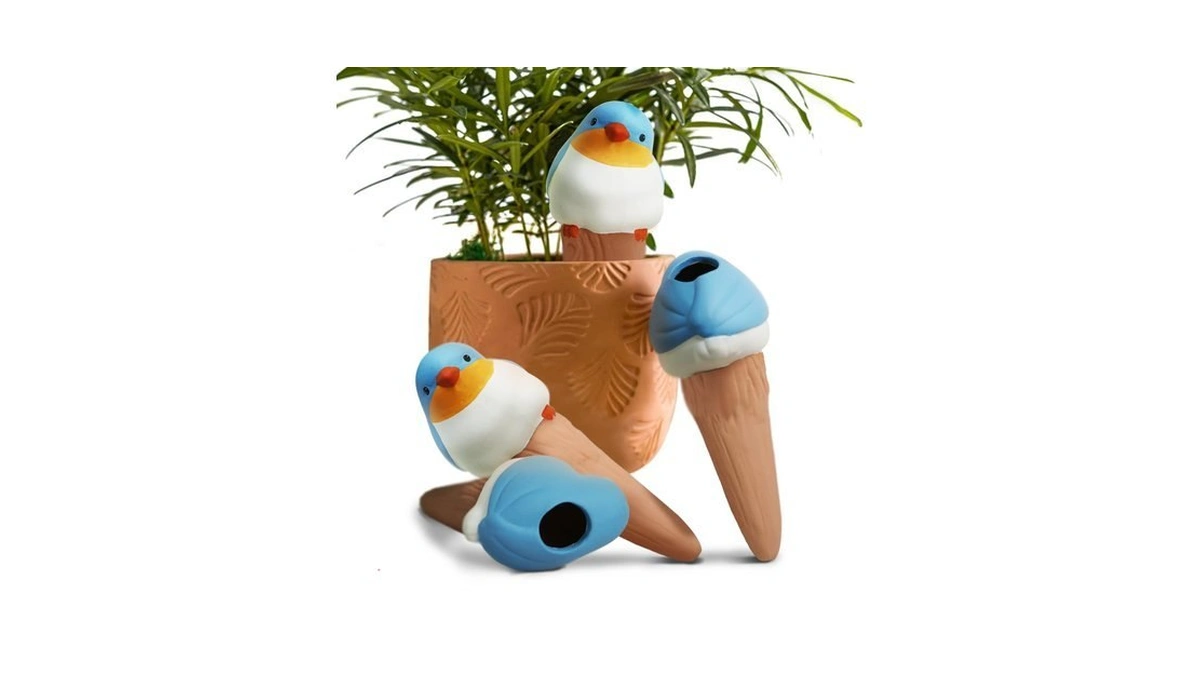 Yfdb Bird Shaped Plant Watering Globes(bule 4ps) Plants Suitable For