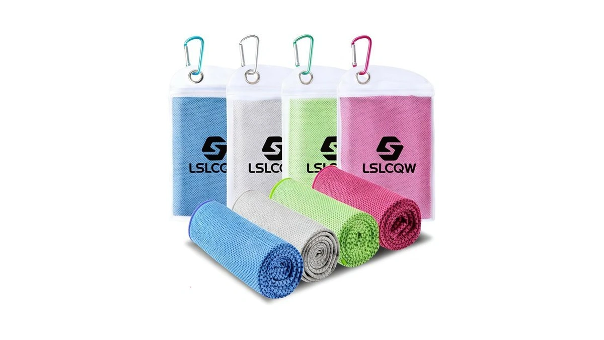 Lslcqw 4 Pack Cooling Towels (40"x12"), Cooling Towels For Neck