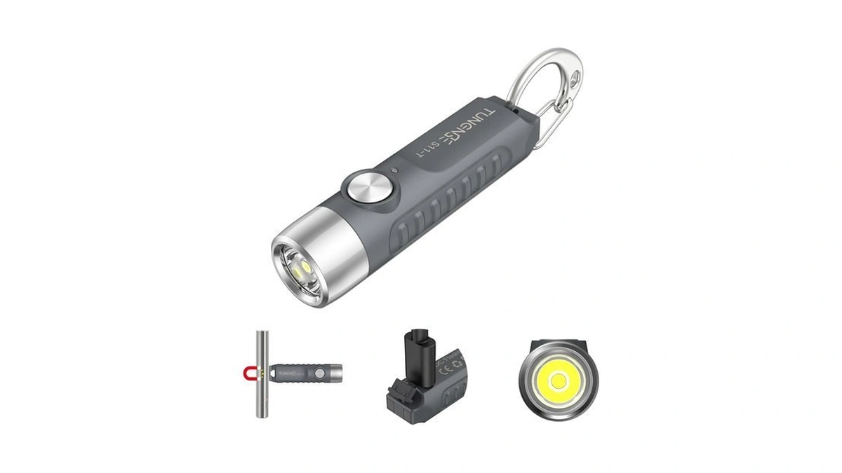 S11-t Edc Rechargeable Mini Keychain Flashlight,pocket Light With Magnet