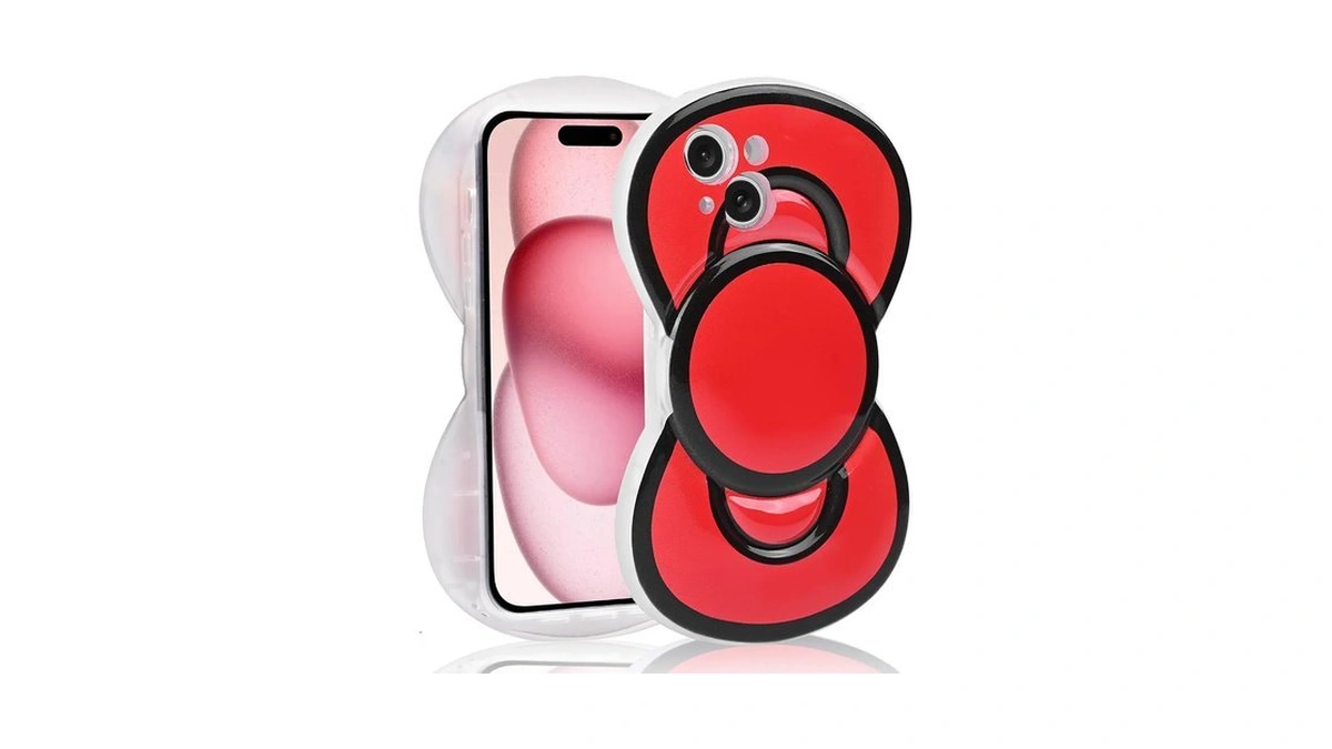 Aleviker Red 3d Bow Shaped Phone Case For Iphone 12