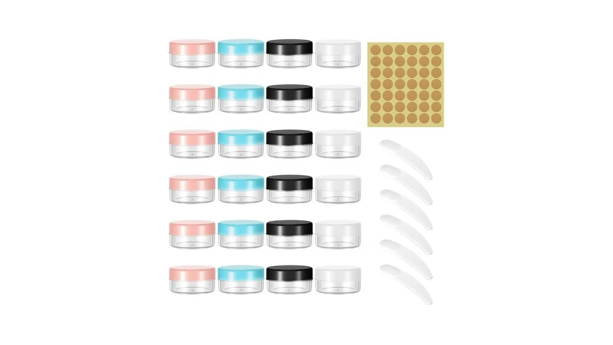 24pcs Small Containers With Lids 5ml Small Jars With Lids