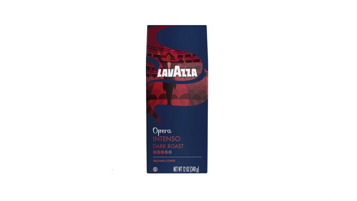 Lavazza Opera Intenso Ground Coffee 12oz Bag, Dark Roast, Bold