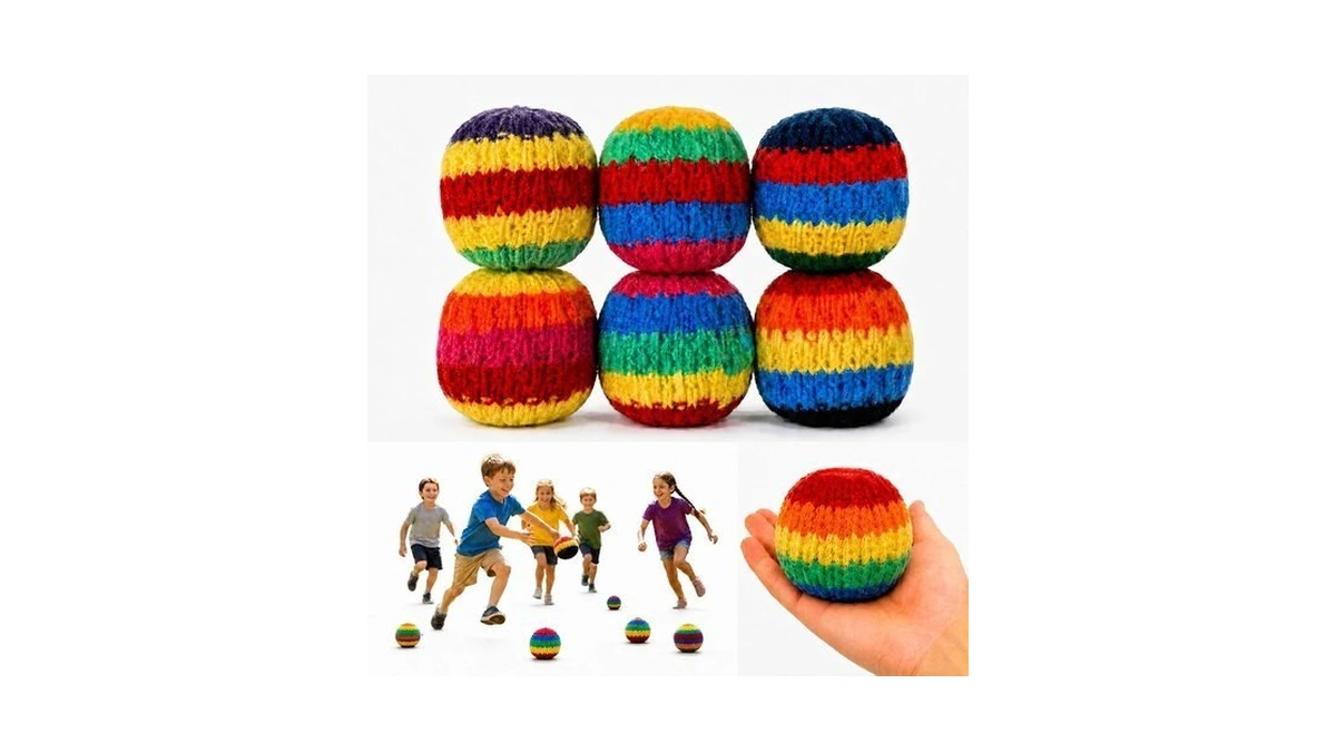 3/6pcs Hacky Handmade Sack Footbag Set - Sand Filled Kick
