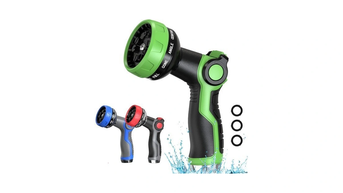 Hose Nozzle 10 Adjustable Patterns Garden Hose Nozzle Premium High