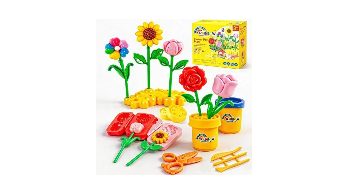 Yositochuan Flower Dough Play Set For Kids Ages 3 4