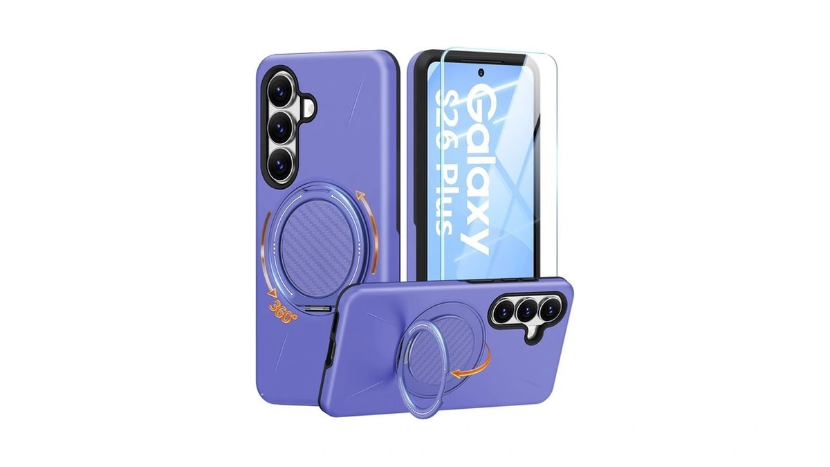 Jame For Samsung Galaxy S26+ Plus Case, Ring Stand, Shockproof